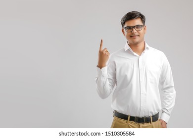 Young Indian Voter Showing Finger 