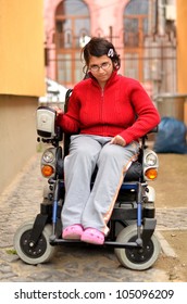 Young Invalid Woman On Wheelchair Stock Photo 105096209 | Shutterstock