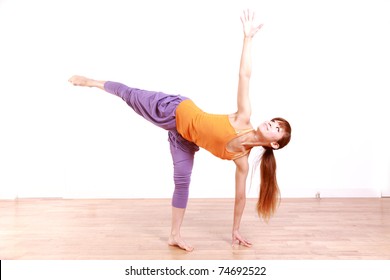 Half Moon Pose Images, Stock Photos & Vectors | Shutterstock