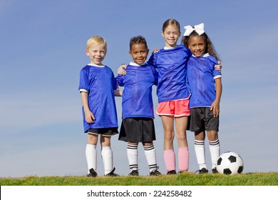 Young Kids On A Soccer Team Group Photo