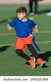 Young Kids Playing Flag Football