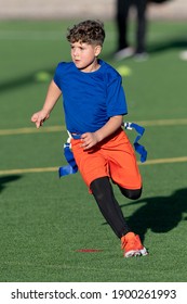 Young Kids Playing Flag Football