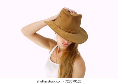 Young Lady In Cowboy Hat