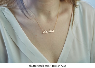 Name Necklace Images Stock Photos Vectors Shutterstock