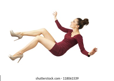 Young Lady Falling Down