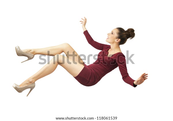 Young Lady Falling Down Stock Photo (Edit Now) 118061539