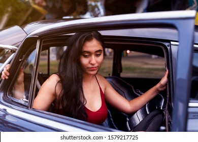 Latina In A Car