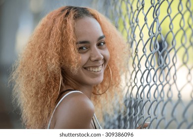 Young Latina Hispanic woman in New York City smile happy face portrait