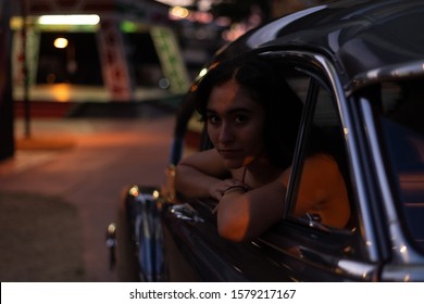 Latina In A Car