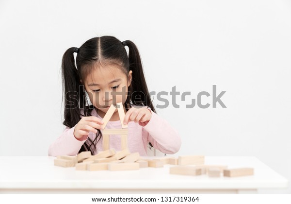 Young Little Cute Asian Girl Build Stock Photo Edit Now 1317319364
