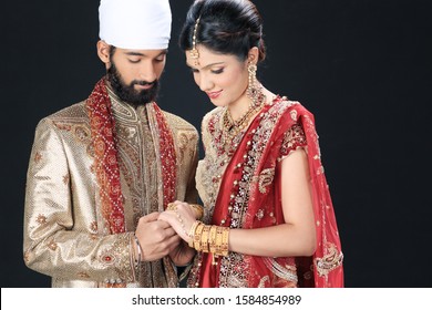 matching saree and sherwani