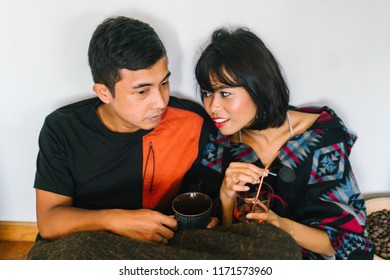 Young Malay Couple Snuggle Share Hot Stock Photo Edit Now 1171573960