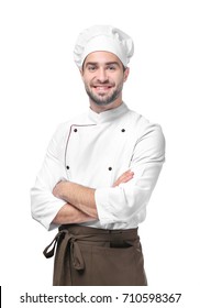 Young Male Chef Isolated On White