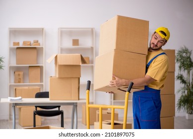 Young Male Contractor Doing Home Relocation