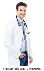 Young male doctor with stethoscope 
