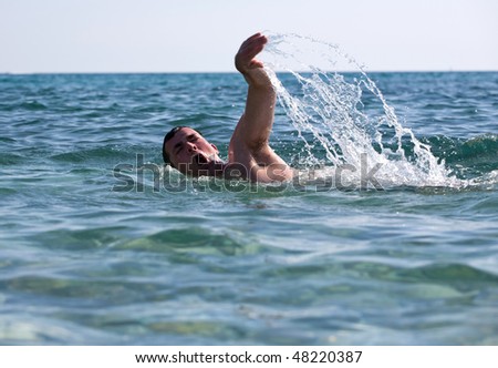 Similar – Image, Stock Photo leg Woman Beach Ocean