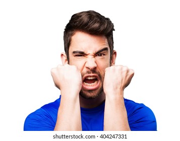 young man angry