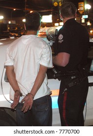 A Young Man Is Arrested By Police In Edmonton,Alberta,Canada.