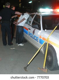 A Young Man Is Arrested By Police In Edmonton,Alberta,Canada.