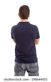 Young Man With Back Turned To Camera