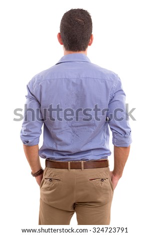 Similar – Image, Stock Photo young man behind an orange window
