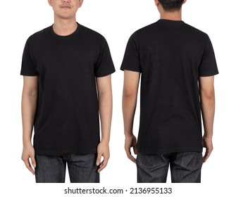 Young Man Black T Shirt Mockup Stock Photo 2136955133 | Shutterstock