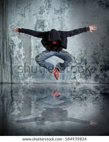 Similar – Image, Stock Photo cliffhanger Hang Hover