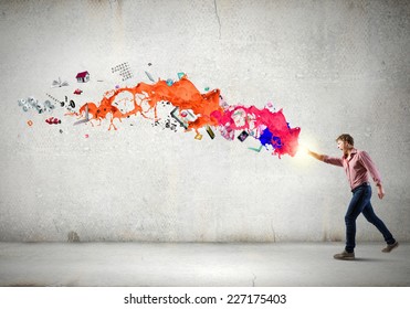 3,245 Man Throwing Paint Stock Photos, Images & Photography | Shutterstock