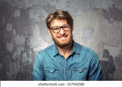 Young Man With Clenched Teeth