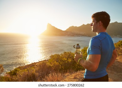 Young Man Contemplating After Jogging