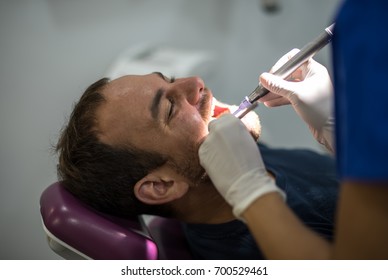 Young man at  dentist