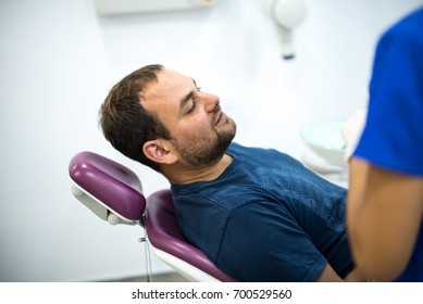 Young man at  dentist