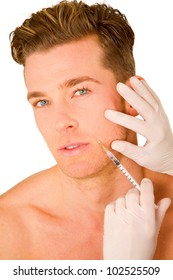 Young Man Doing Botox Injections