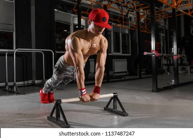 Young Man Doing Pushups