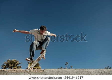 Similar – Image, Stock Photo up Joy Freedom Man Adults
