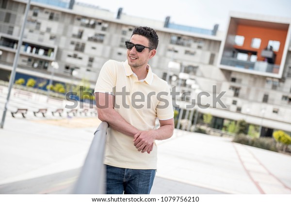 Young Man Father Posing Happy Coming Stock Photo (Edit Now) 1079756210