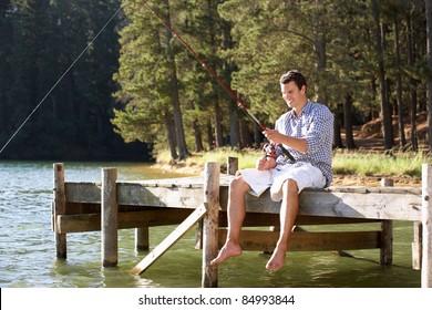 Young Man Fishing