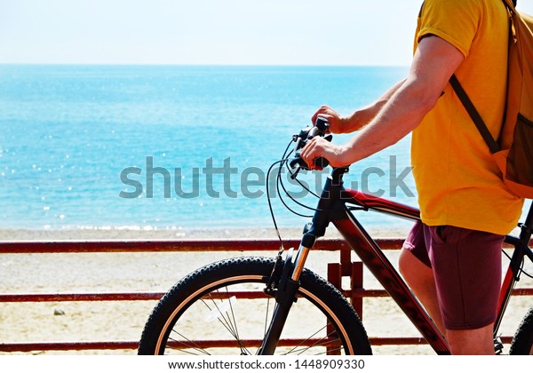 Young Man Fit Body Riding Mtb People Stock Image