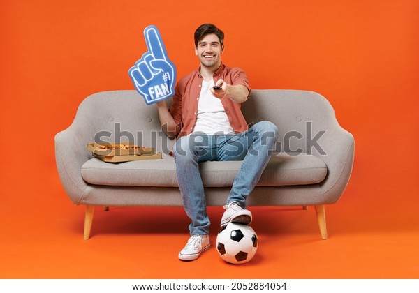 Young Man Football Fan Shirt Support Stock Photo 2052884054 