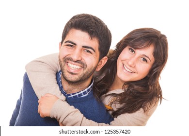 Young Man Giving a Piggyback to His Girlfriend
