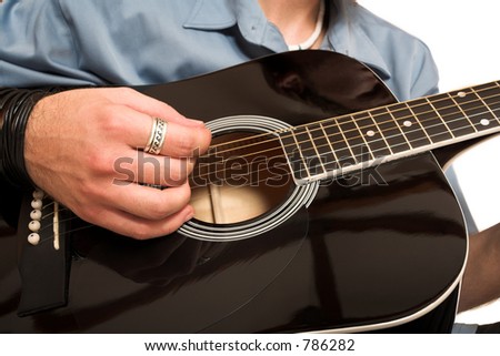 Young man with guitar.