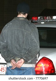 A Young Man Is Handcuffed By Police In Edmonton,Alberta,Canada.