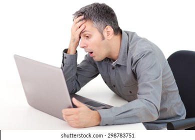 Young Man Having Trouble Laptop Stock Photo 298783751 | Shutterstock