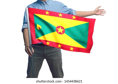 Grenada Flag Crackled Design Messenger Bag