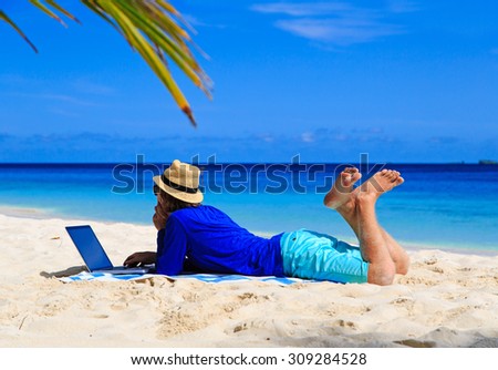 Similar – Foto Bild Konzept des digitalen Nomaden oder Remote Workers.