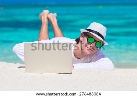 Foto Bild Konzept des digitalen Nomaden oder Remote Workers.