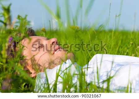 Similar – Image, Stock Photo 2 women lying on a meadow