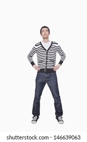 Young man looking at camera