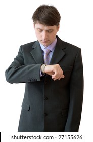 Young Man Looks Watch Stock Photo 27155626 | Shutterstock