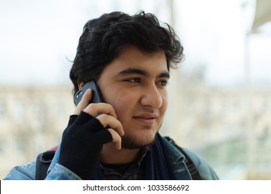 Young Man Making Phone Call